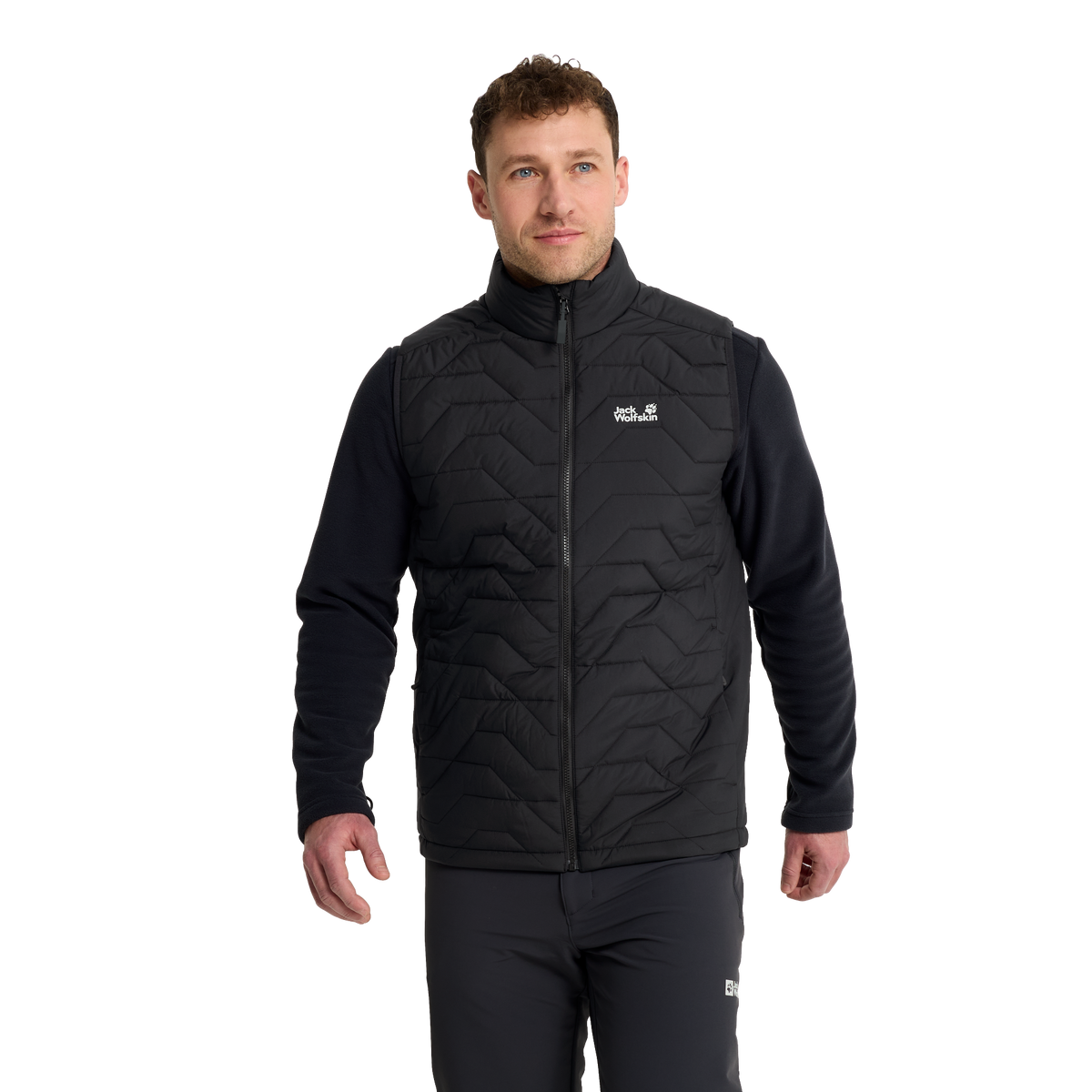 Jack Wolfskin FLEXTREK INS VEST M Black Studio vorne