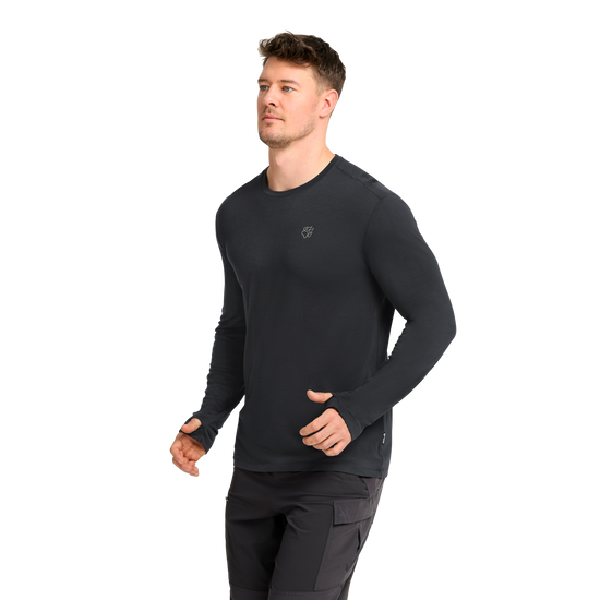 Jack Wolfskin WOOL LS M Herren Langarmshirt – Phantom – 1-ma100