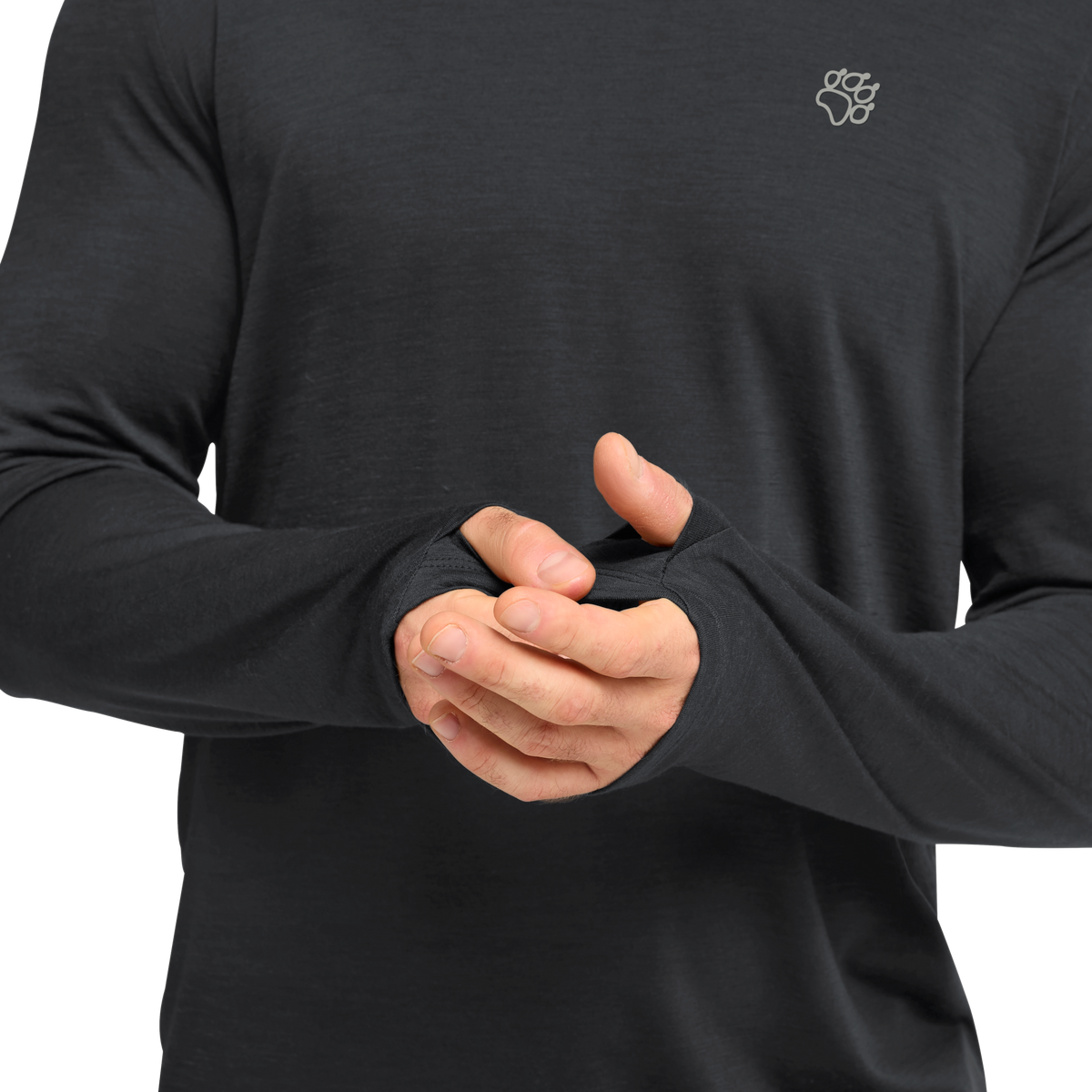 Jack Wolfskin WOOL LS M Herren Langarmshirt – Phantom – 4-ma125