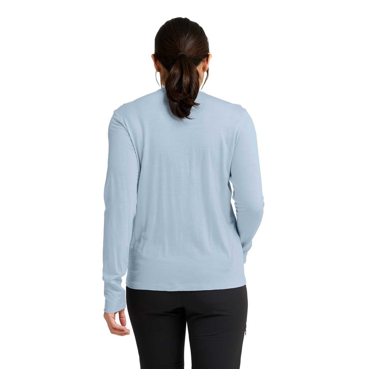 Jack Wolfskin WOOL LS T W Damen Langarmshirt – Crystal Blue – 1-ma120
