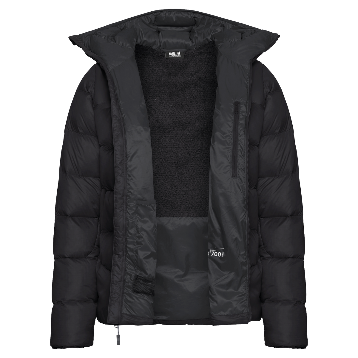 Jack Wolfskin SNOWDRIFT DOWN Damen-Daunenjacke Black – Packshot Rückansicht