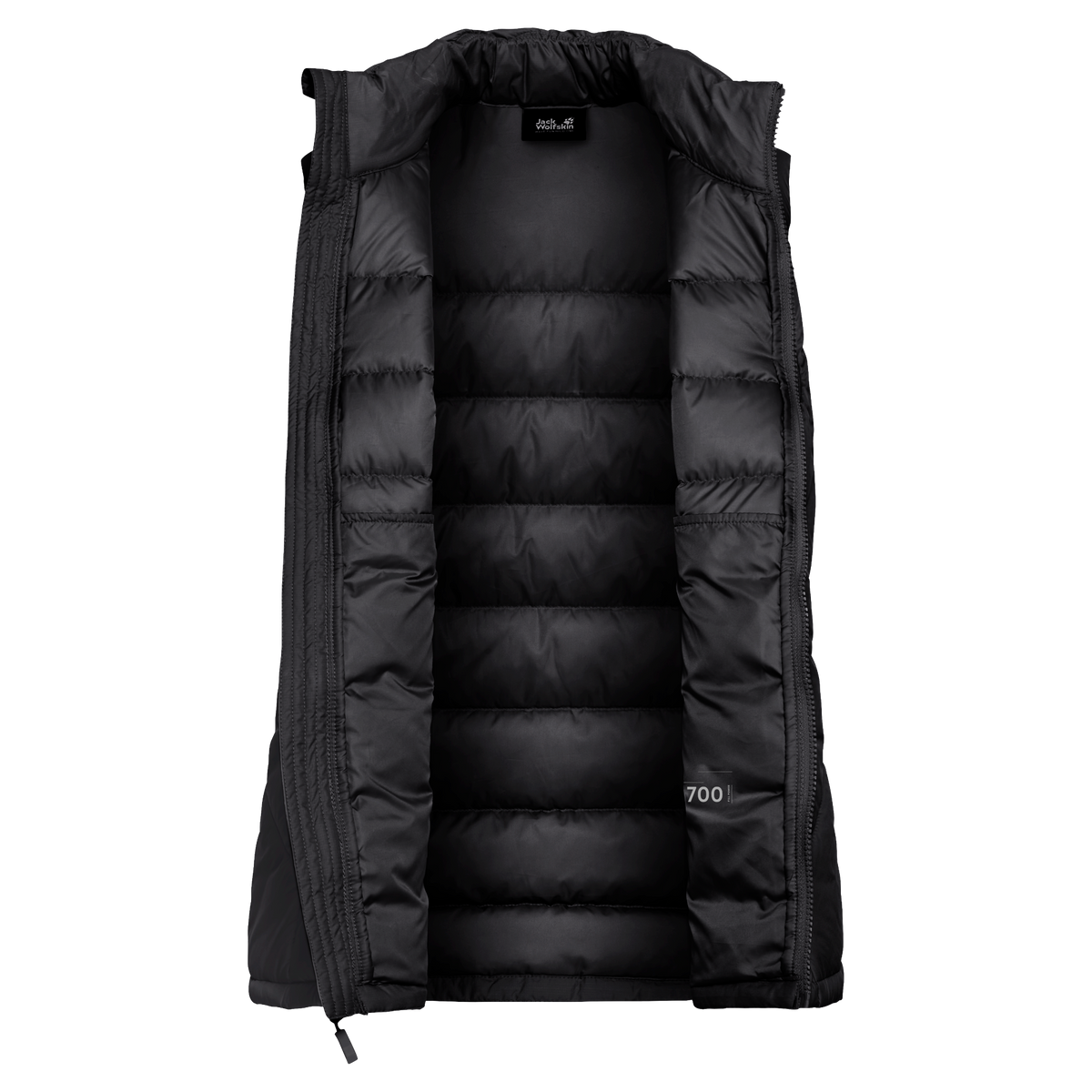 Jack Wolfskin WILD PASS DOWN VEST W RDS Damen Black – Packshot Seitenansicht 9-a105