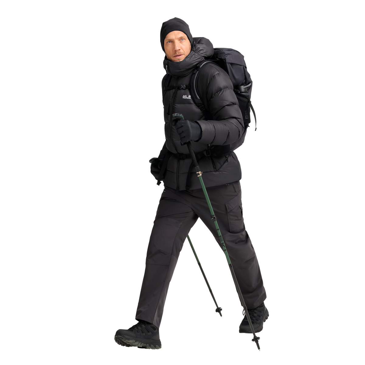 Jack Wolfskin SNOWDRIFT DOWN Herren-Daunenjacke Black – Modelansicht