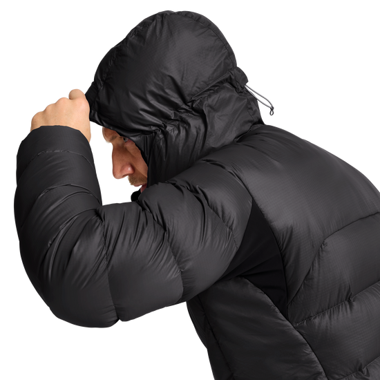 Jack Wolfskin SNOWDRIFT DOWN Herren-Daunenjacke Black – Detailansicht 1