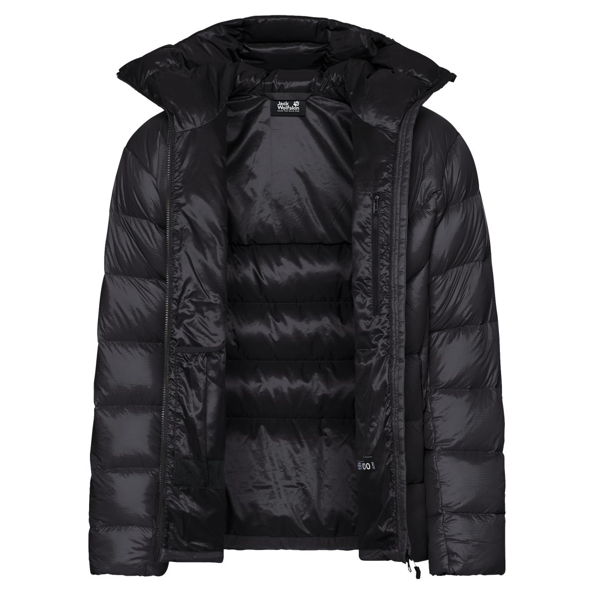 Jack Wolfskin SNOWDRIFT DOWN Herren-Daunenjacke Black – Packshot Rückansicht