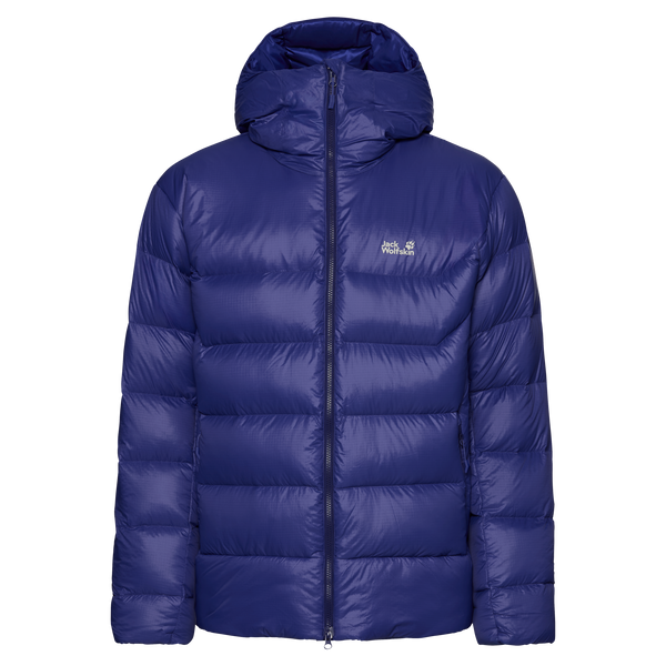Jack Wolfskin SNOWDRIFT DOWN Herren-Daunenjacke Glow Ink – Packshot Vorderansicht
