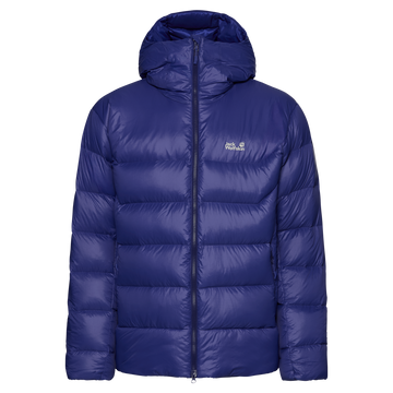 Jack Wolfskin SNOWDRIFT DOWN Herren-Daunenjacke Glow Ink – Packshot Vorderansicht