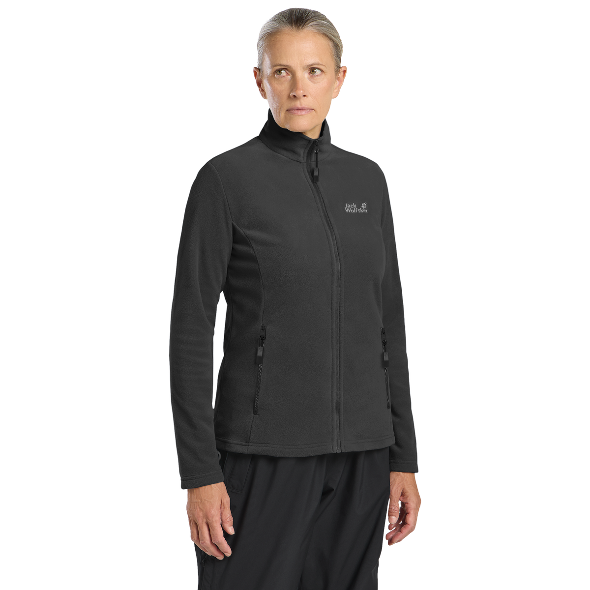 Jack Wolfskin WILD REBEL 200 FZ W Damen Fleecejacke – Paw Black – 1-ma100