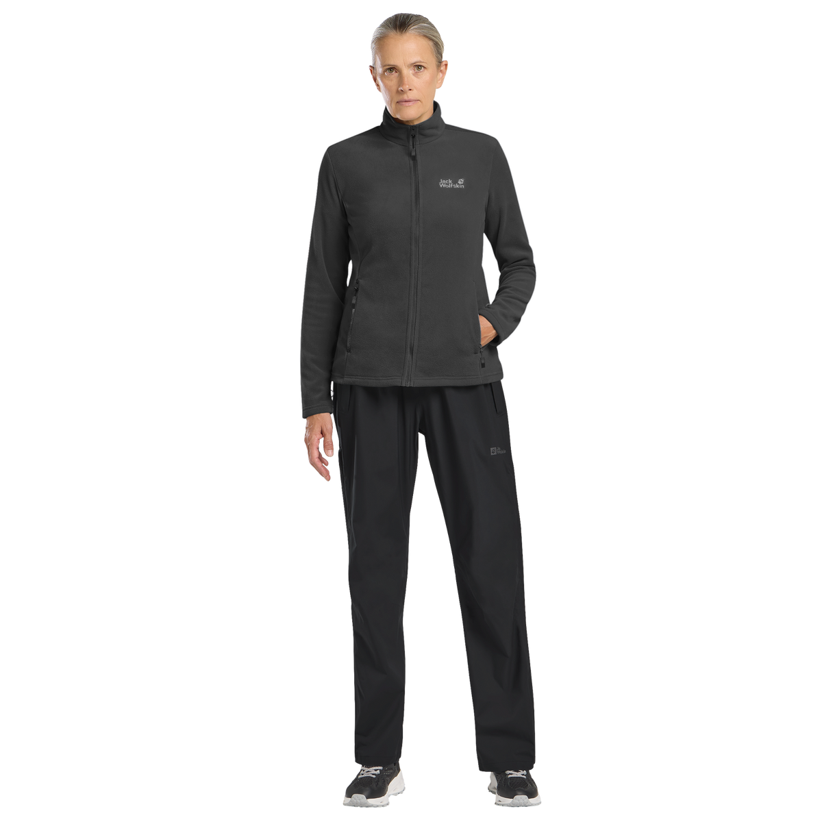 Jack Wolfskin WILD REBEL 200 FZ W Damen Fleecejacke – Paw Black – 3-ma110