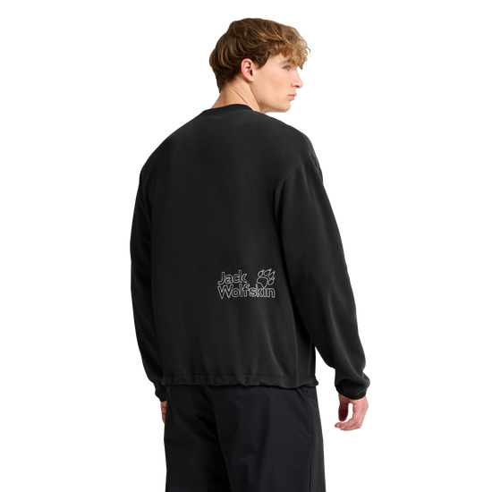 Jack Wolfskin SOLACE CREWNECK Unisex Fleecepullover Black 1-ma120