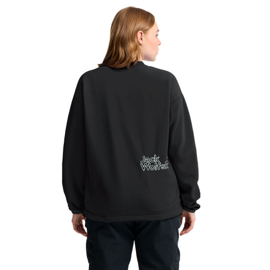 Jack Wolfskin SOLACE CREWNECK Unisex Fleecepullover Black 4-ma133