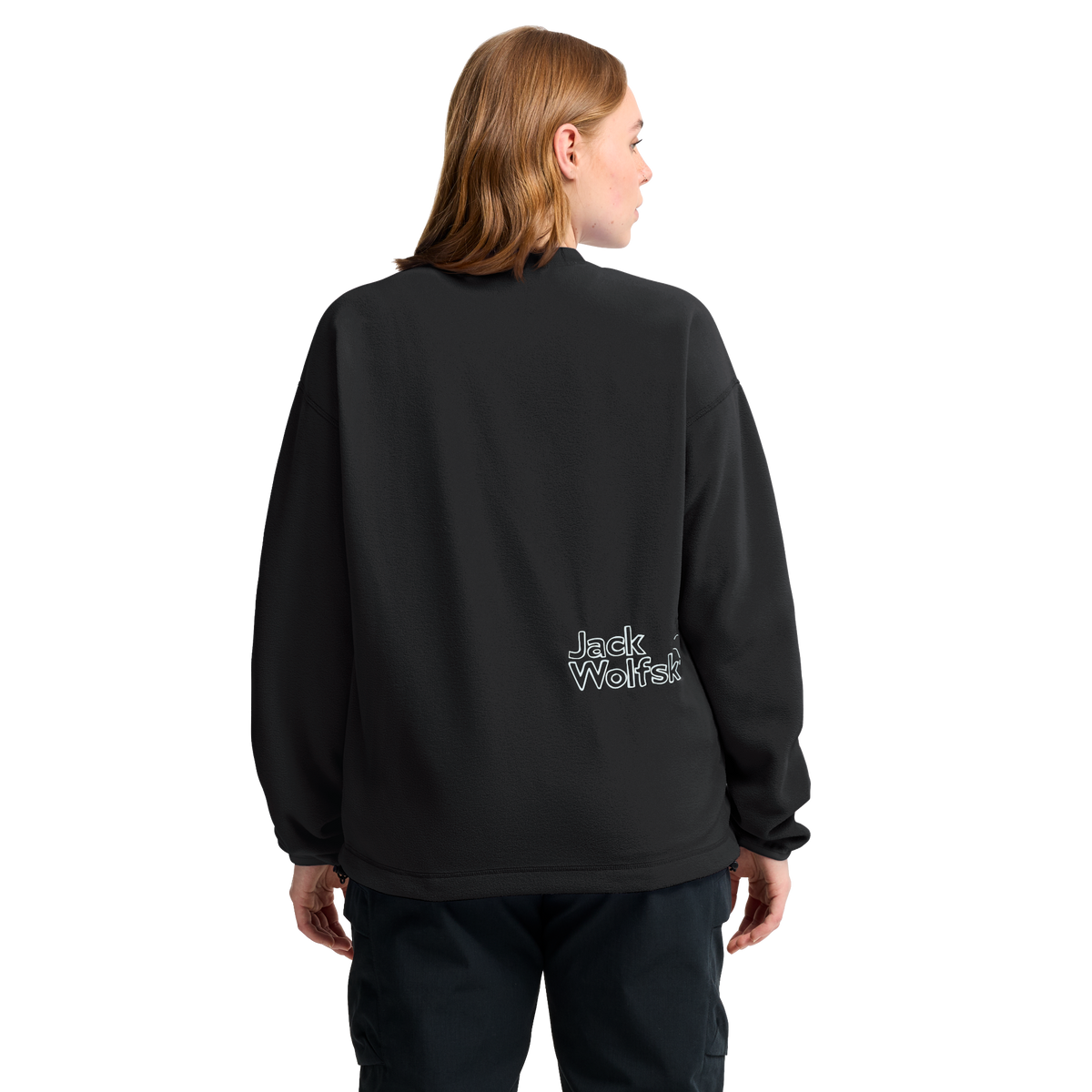 Jack Wolfskin SOLACE CREWNECK Unisex Fleecepullover Black 4-ma133