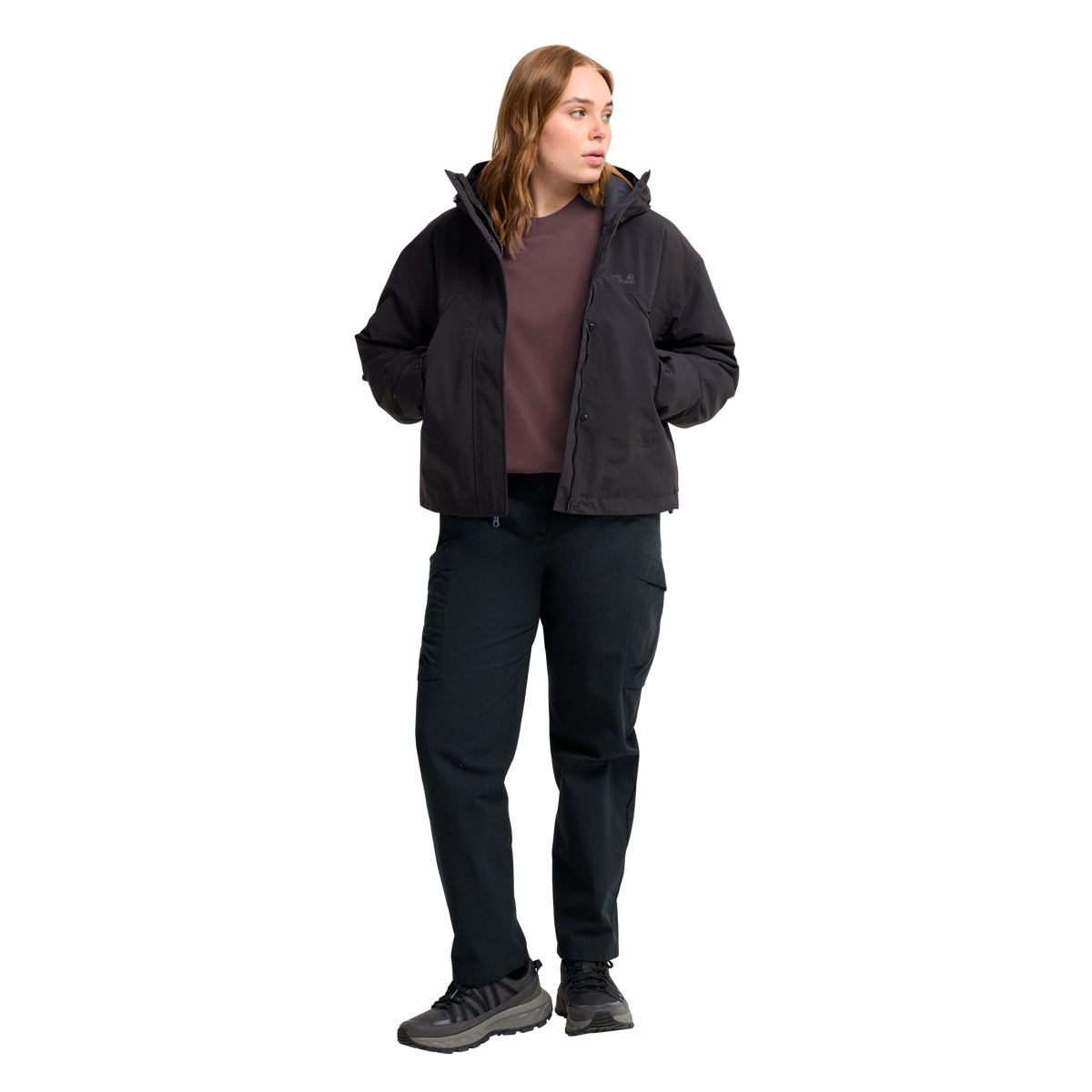 Jack Wolfskin SOLACE CREWNECK Unisex Fleecepullover Sheer Plum 3-ma115