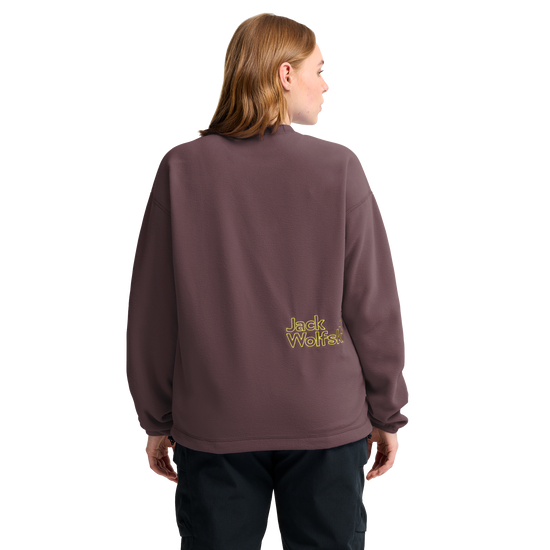 Jack Wolfskin SOLACE CREWNECK Unisex Fleecepullover Sheer Plum 4-ma133