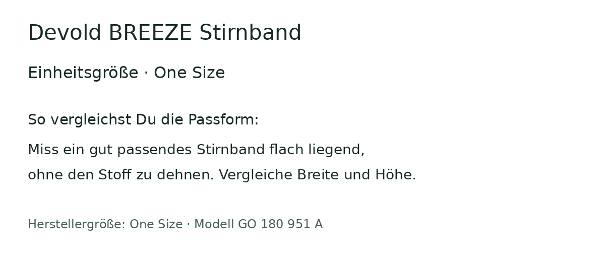 Größentabelle