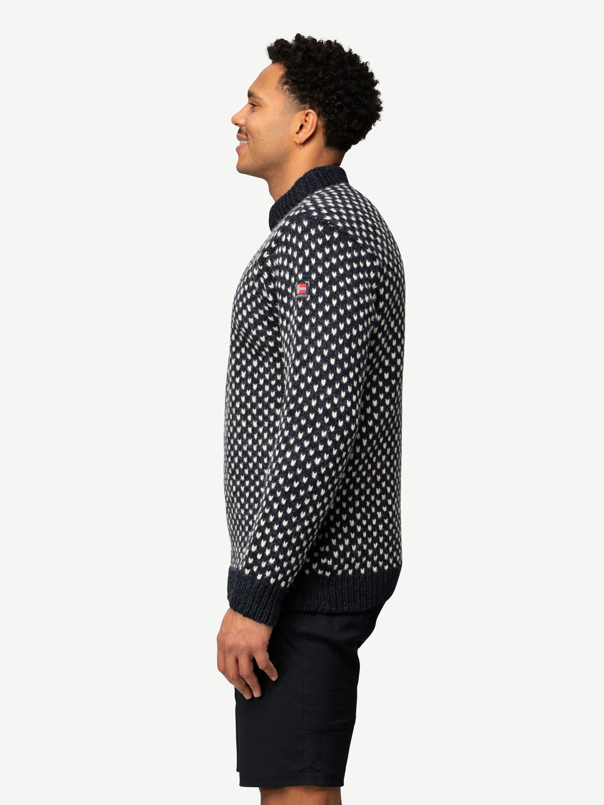 Devold NORDSJØ Wollpullover Unisex – NAVY – Studioansicht