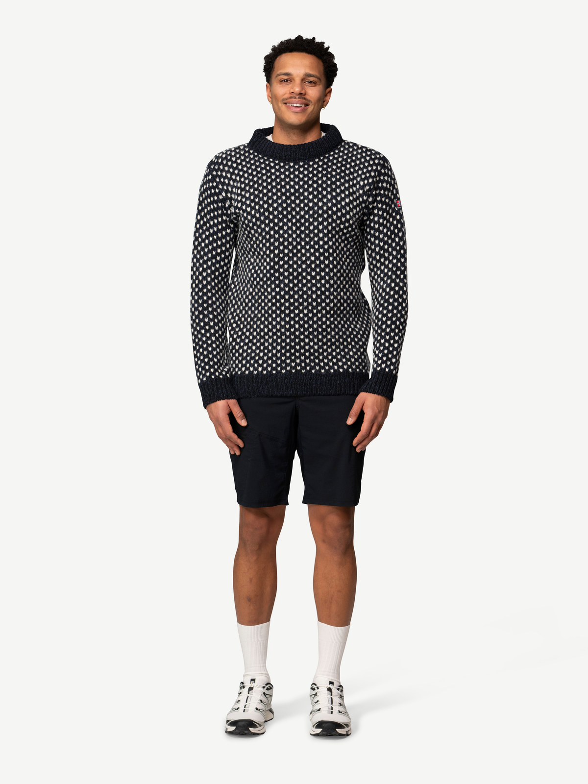 Devold NORDSJØ Wollpullover Unisex – NAVY – Studioansicht