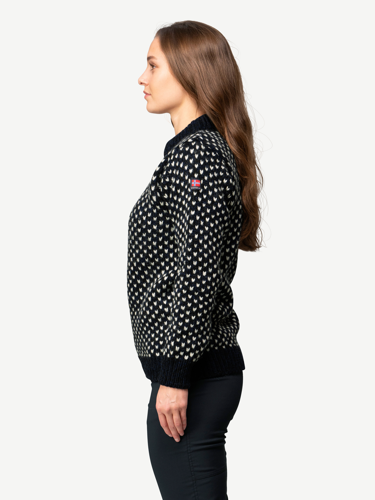 Devold NORDSJØ Wollpullover Unisex – NAVY – Studioansicht