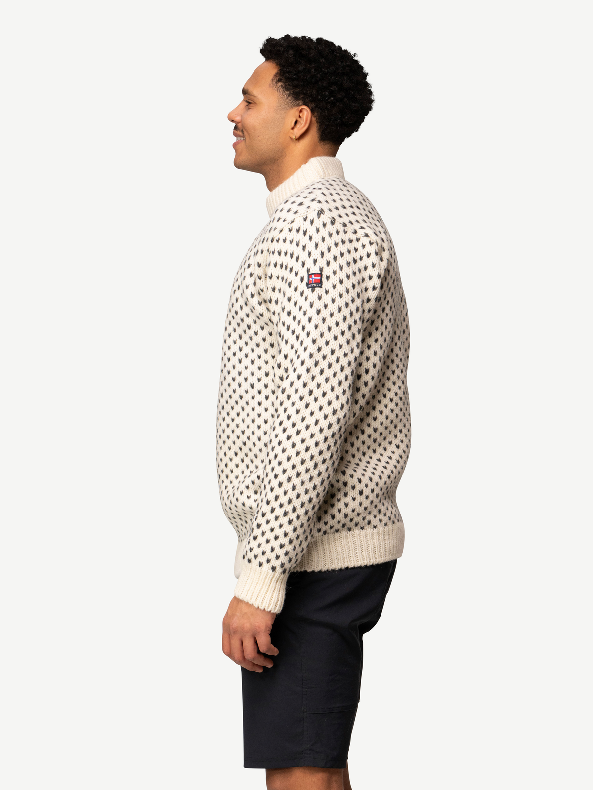 Devold NORDSJØ Wollpullover Unisex – OFFWHITE – Studioansicht