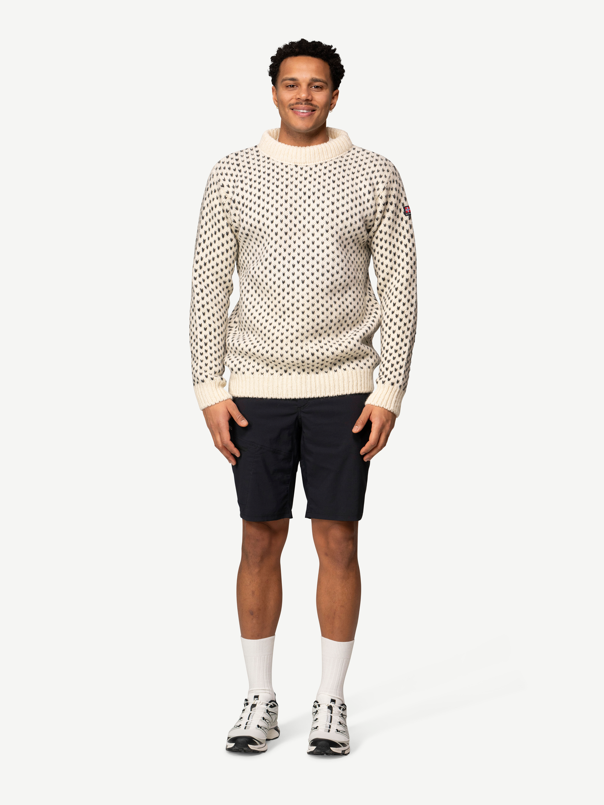 Devold NORDSJØ Wollpullover Unisex – OFFWHITE – Studioansicht