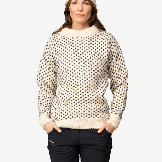 Devold NORDSJØ Wollpullover Unisex – OFFWHITE – Studioansicht