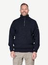 Devold NANSEN Zip-Wollpullover Unisex – DARK BLUE MELANGE – Studioansicht