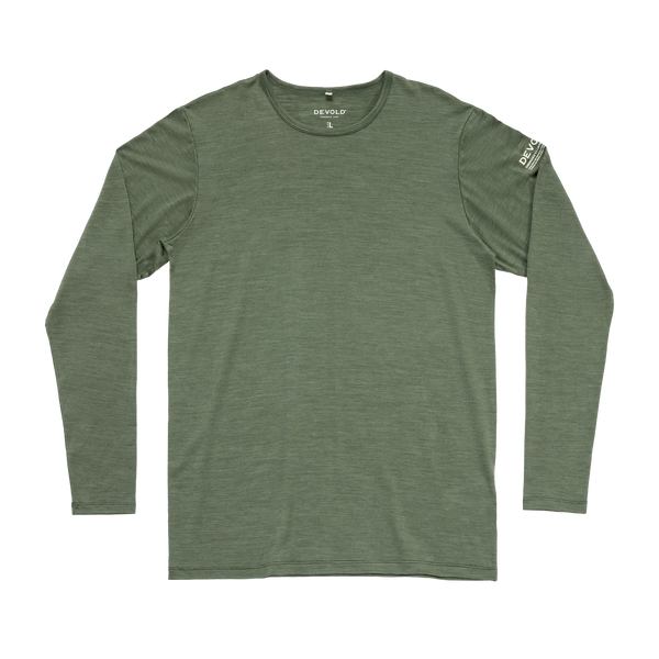 Devold ACTIVE STAMP Herren Merino Langarmshirt – Forest – Packshot