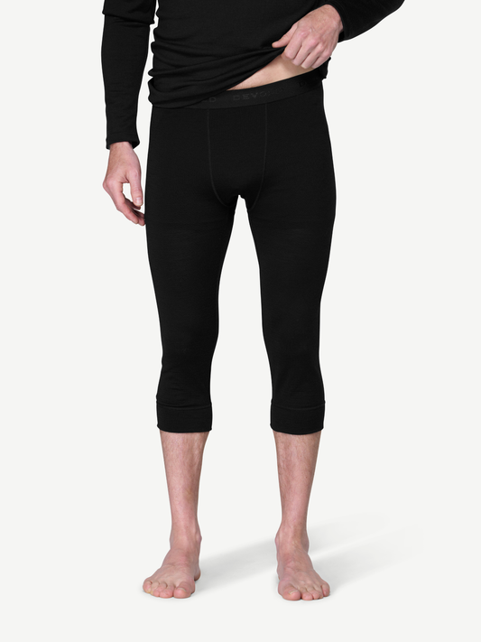 Devold BREEZE PLUS 200 Herren Merino 3/4-Unterhose – BLACK – Ansicht 2