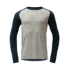 Devold SIGNATURE 230 Herren Merino Langarmshirt | Raw White - Ink | Packshot