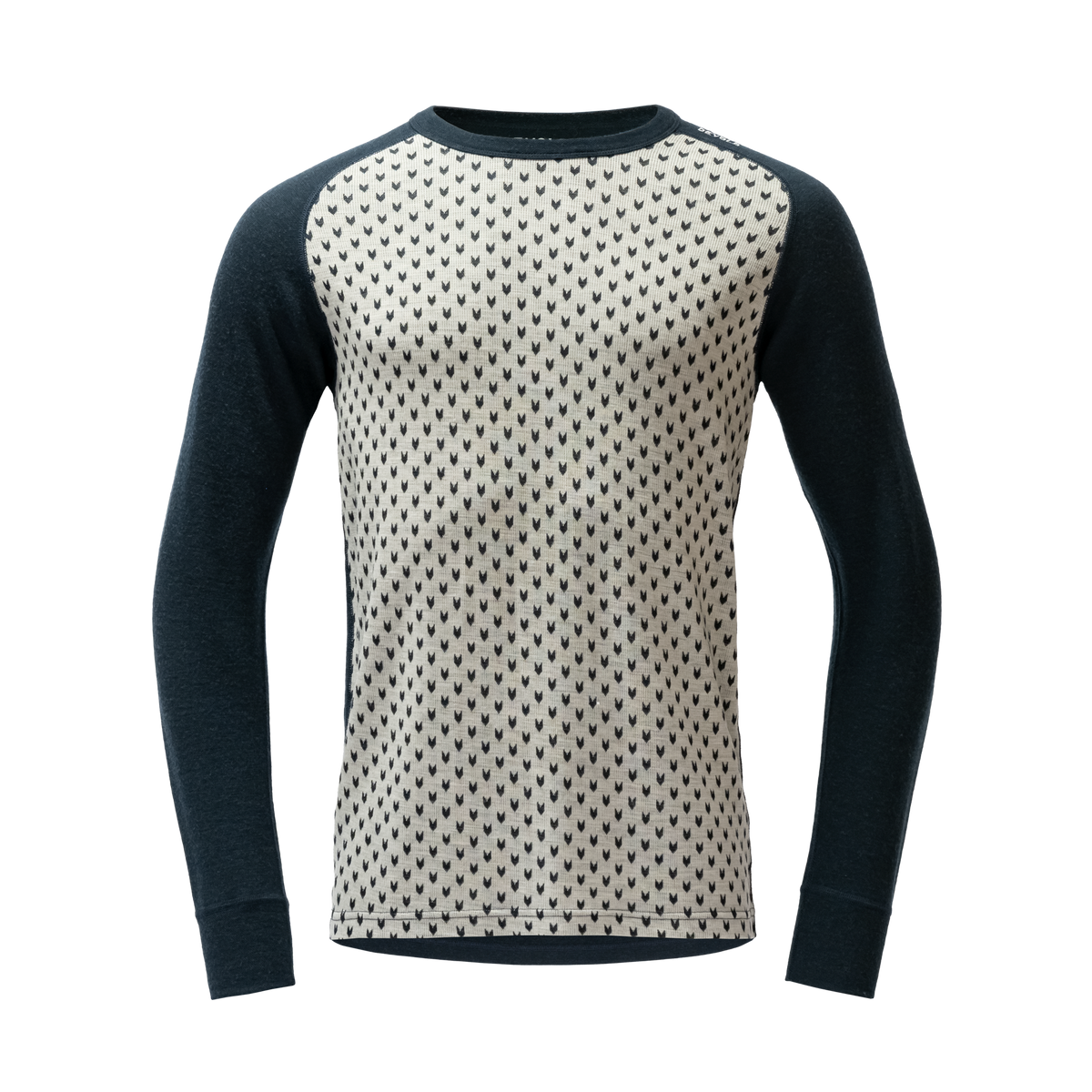 Devold SIGNATURE 230 Herren Merino Langarmshirt | Raw White - Ink | Packshot