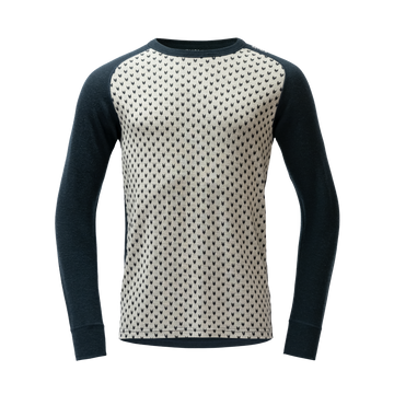 Devold SIGNATURE 230 Herren Merino Langarmshirt | Raw White - Ink | Packshot