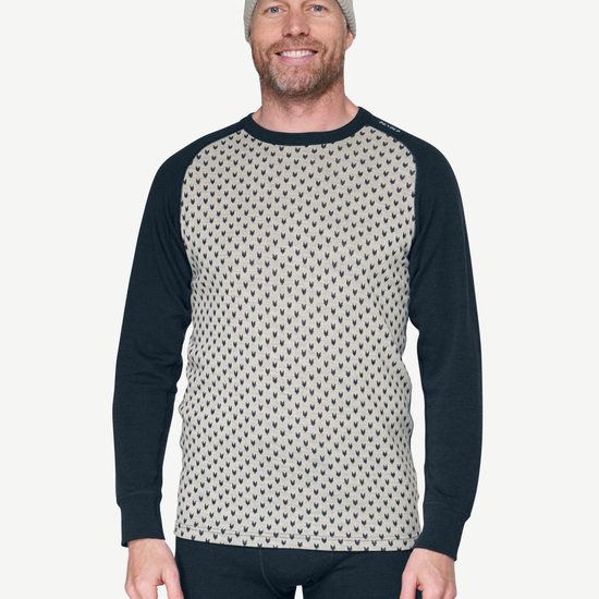 Devold SIGNATURE 230 Herren Merino Langarmshirt | Raw White - Ink | Ansicht 2