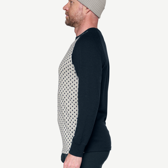 Devold SIGNATURE 230 Herren Merino Langarmshirt | Raw White - Ink | Ansicht 3