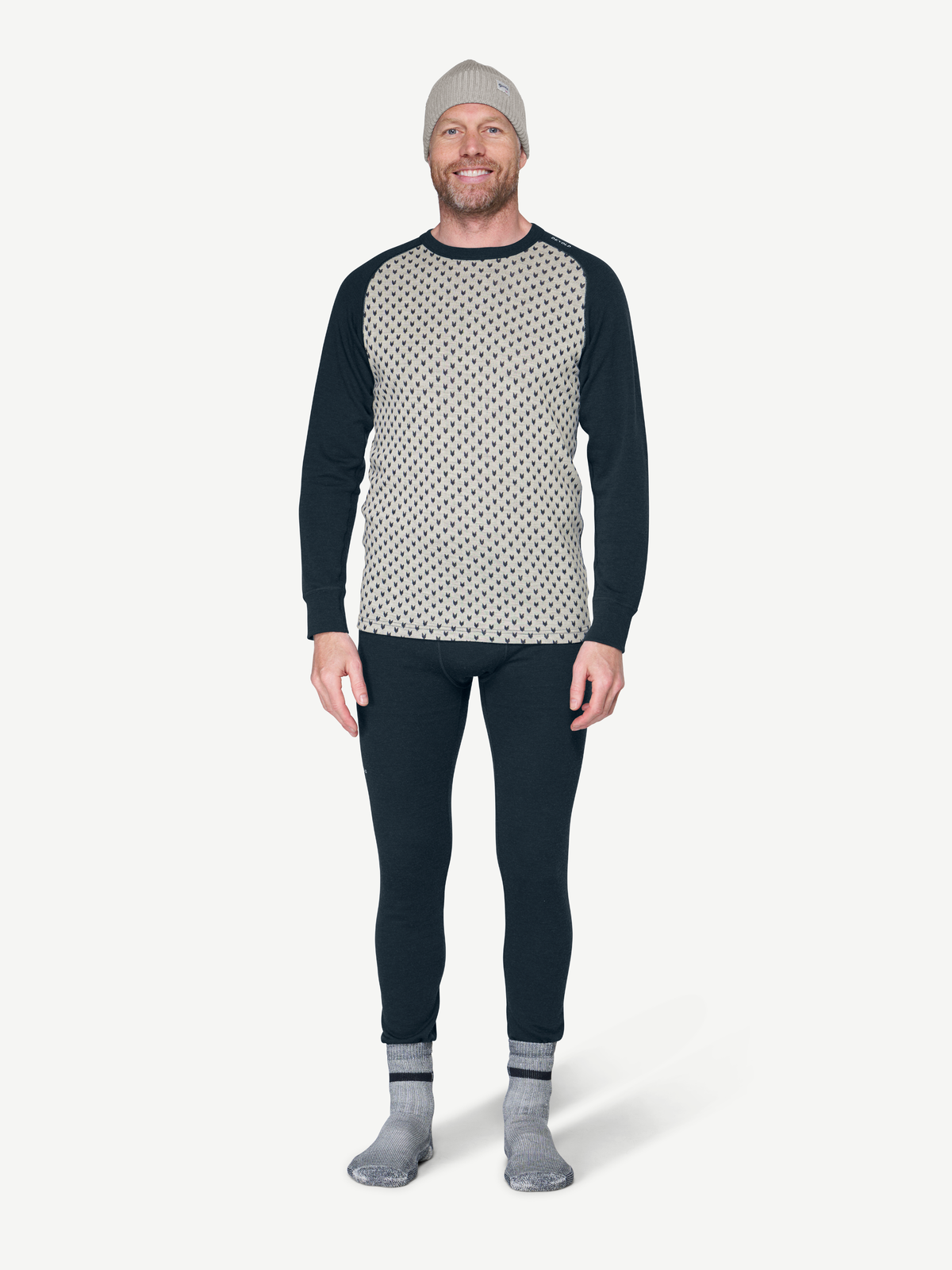 Devold SIGNATURE 230 Herren Merino Langarmshirt | Raw White - Ink | Ansicht 5