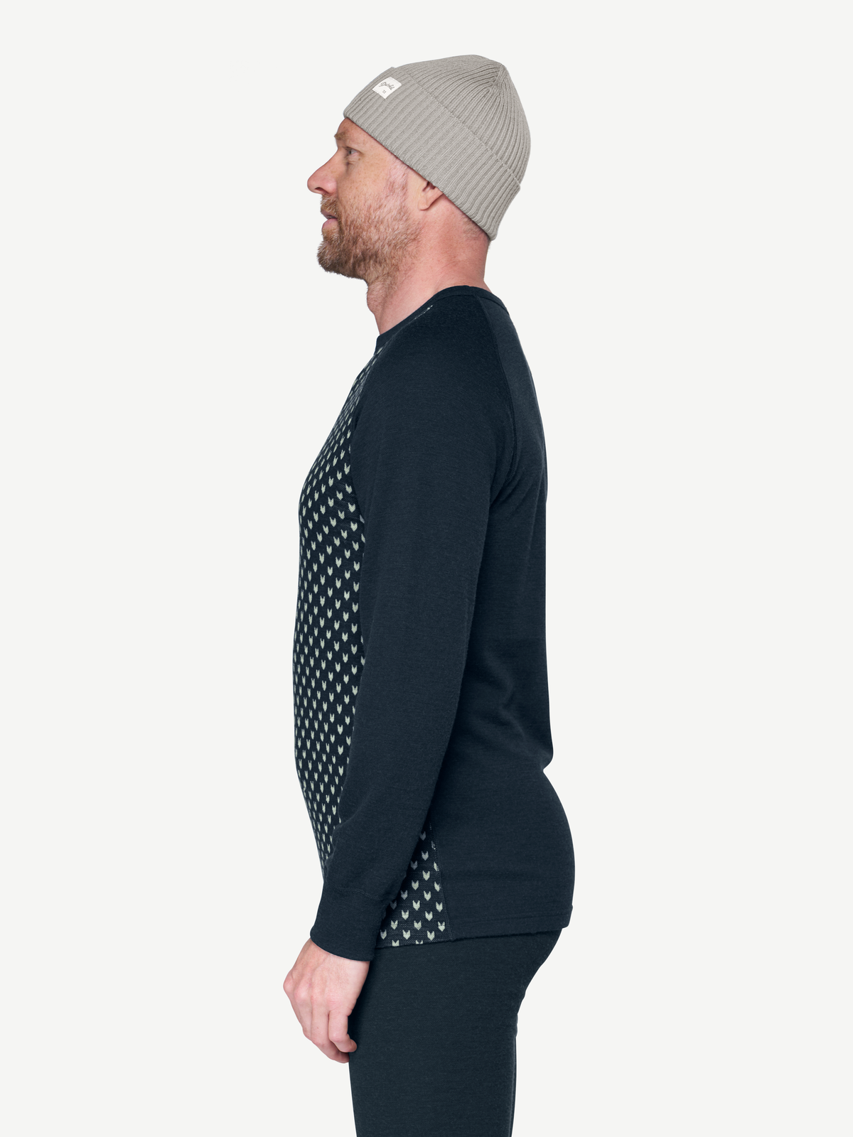 Devold SIGNATURE 230 Herren Merino Langarmshirt | Ink - Offwhite | Ansicht 3
