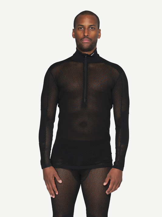 Devold WOOL MESH PRO ZIP NECK Black | Ansicht 2