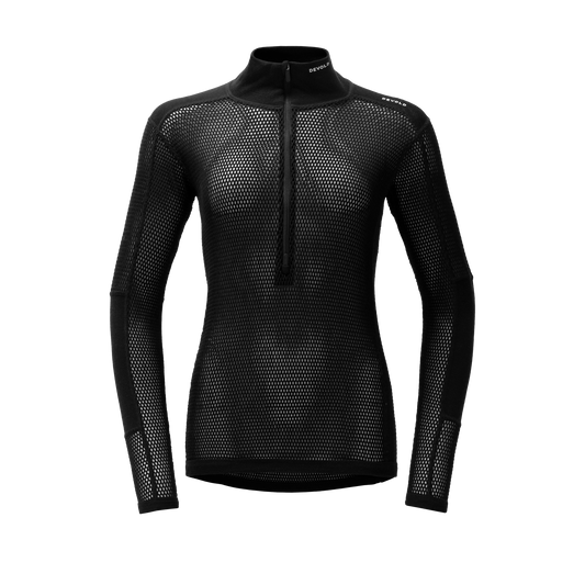 Devold WOOL MESH PRO ZIP NECK Black | Packshot