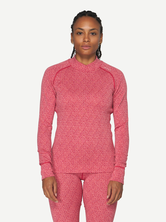 Devold SIGNATURE SILK 230 CROSS NECK Damen Merino Langarmshirt | Apricot | Ansicht 2