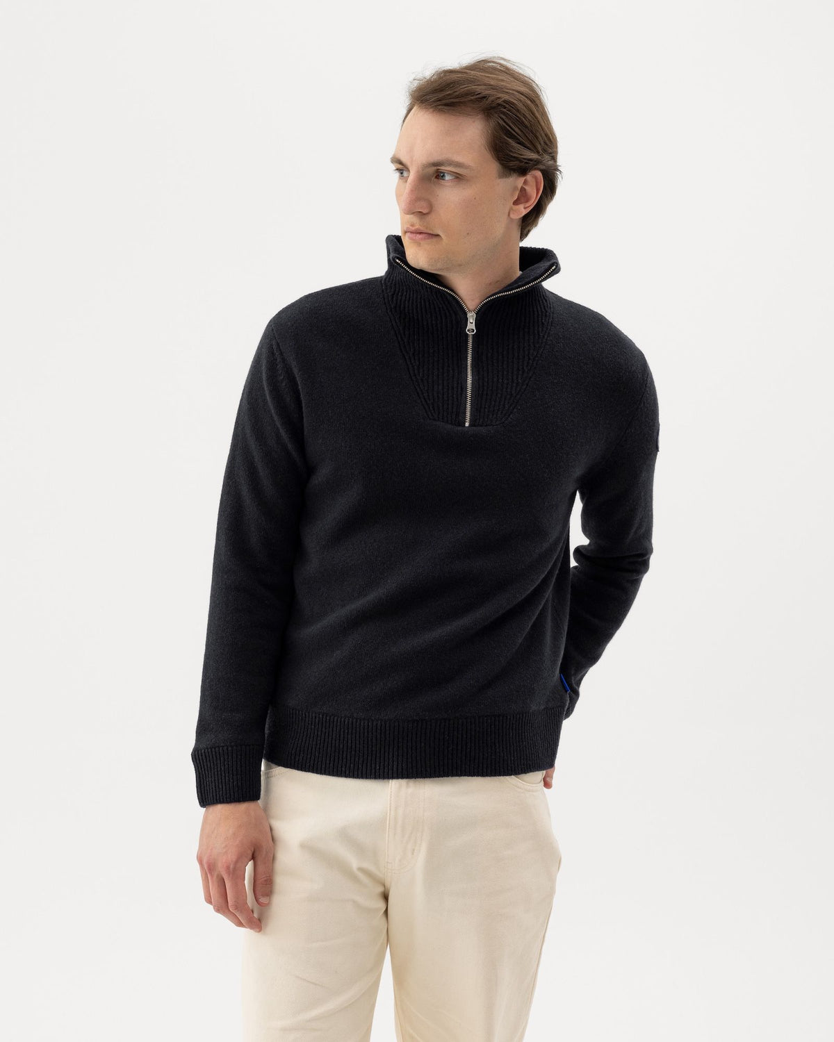 Bosse T-neck WP – Black Melange – Produktansicht