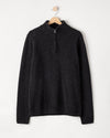 Charles T-neck – Black Melange – Packshot