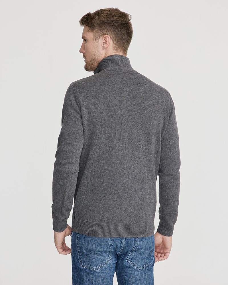 Holger T-neck – Dark Grey Melange – Herstelleransicht
