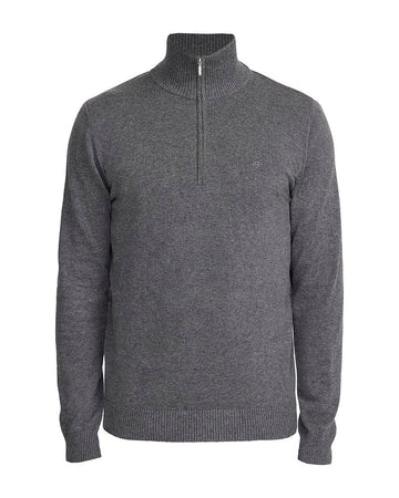 Holger T-neck – Dark Grey Melange – Packshot