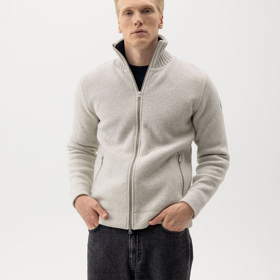 Måns Zip WP – Light Grey Melange – Produktansicht