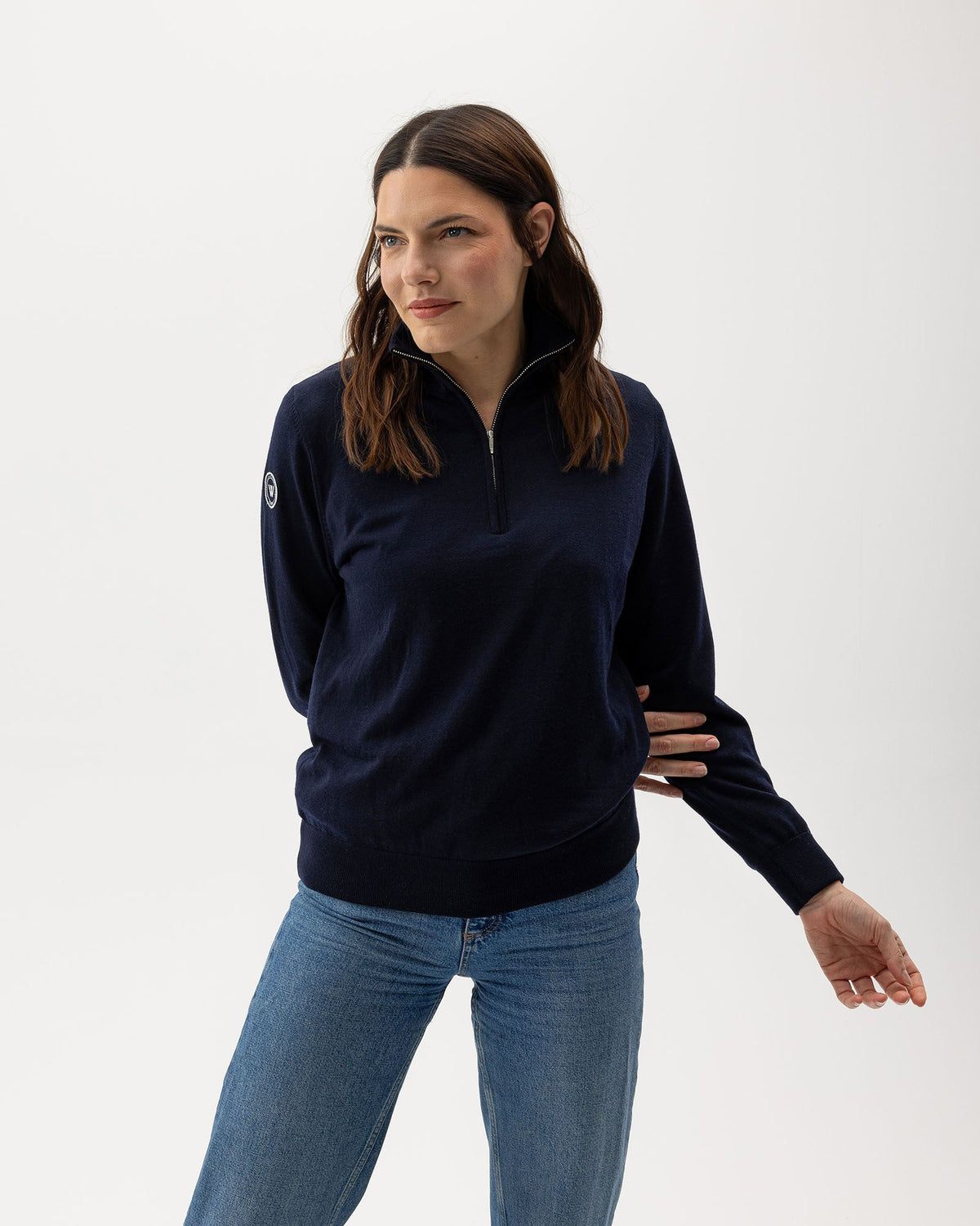 Nelly T-neck WP – Dark Navy – Produktansicht
