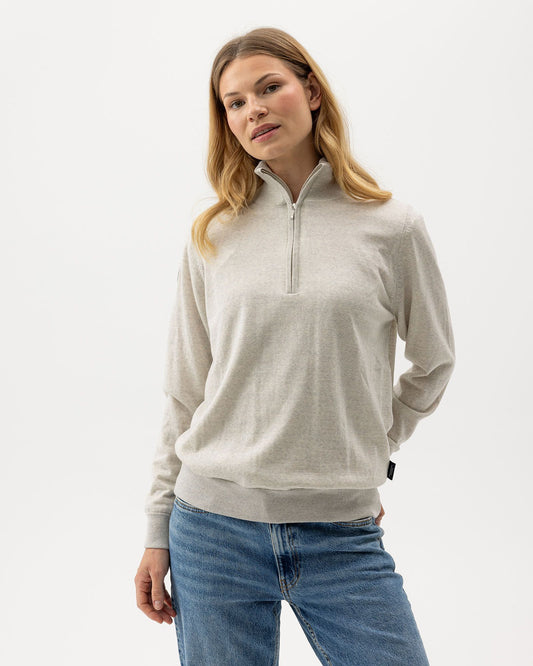 Nelly T-neck WP – Light Grey Melange – Produktansicht