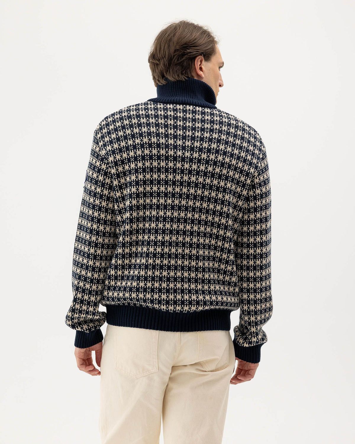 Sverre T-neck WP – Navy - Oyster – Herstelleransicht