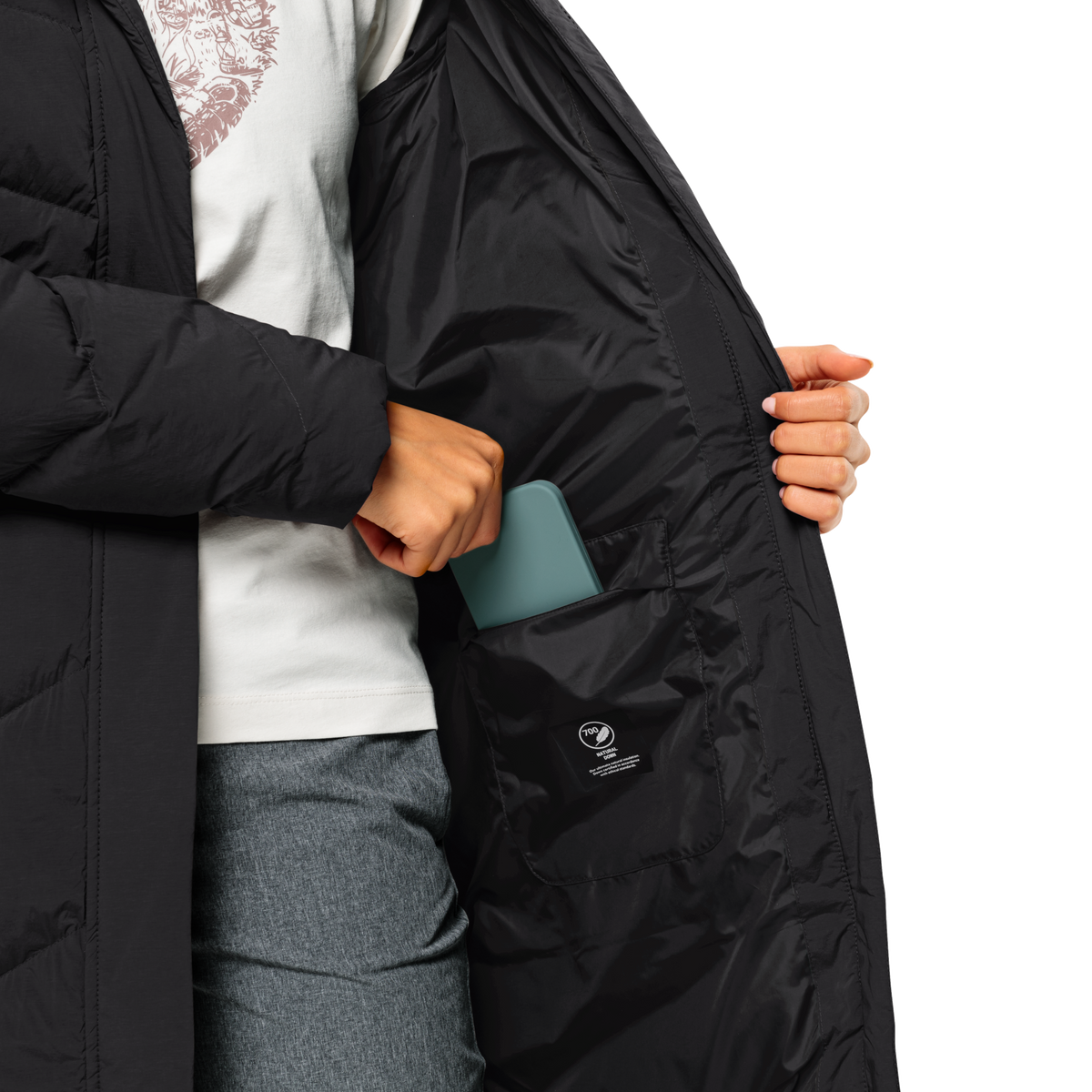 Jack Wolfskin MARIENPLATZ down coat women – Black