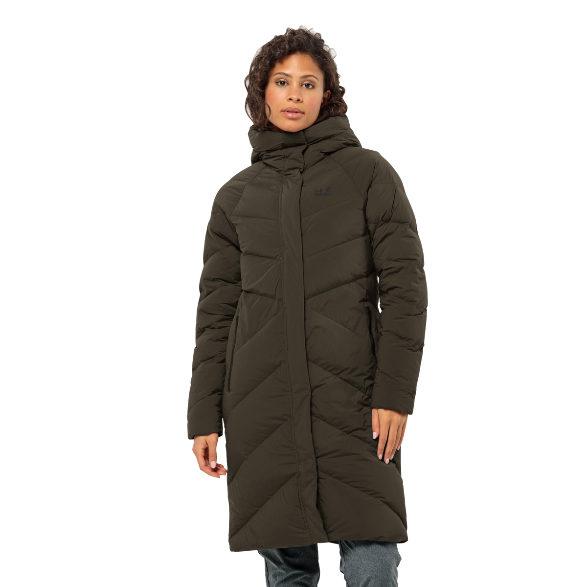 Jack Wolfskin MARIENPLATZ down coat women – Obsidian Moss