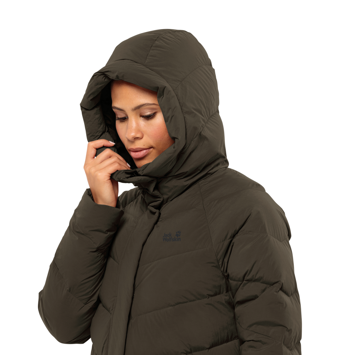 Jack Wolfskin MARIENPLATZ down coat women – Obsidian Moss