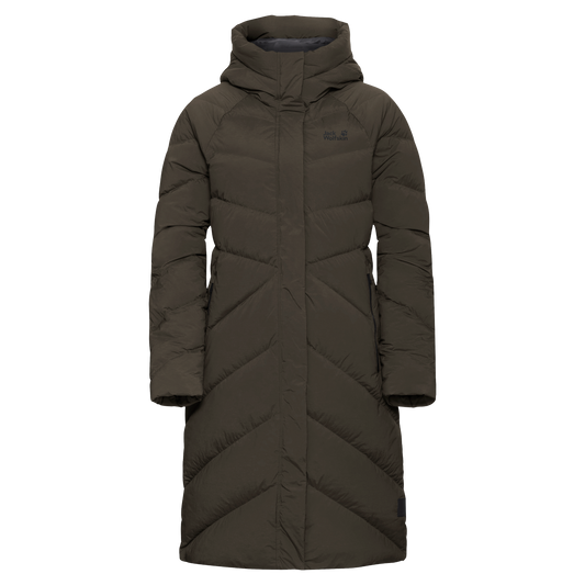 Jack Wolfskin MARIENPLATZ Daunenmantel Damen – Obsidian Moss